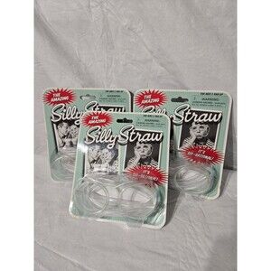 Lot of 3 New Sealed The Amazing Silly Straw Retro Glasses New Sealed Westminster